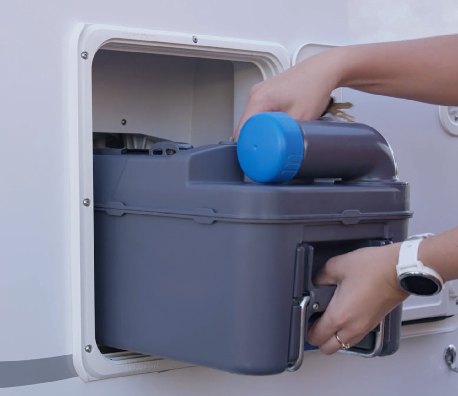 WC of camper van for hire in Estonia WC of camper van for hire in Estonia